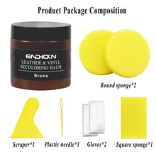 Load image into Gallery viewer, Endhokn Brown Leather, Vinyl Recoloring Repair Kit - Car Seats, Sofas and Leather Products Crack, Fade, Wear Color Repair Paste 200ml