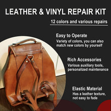 Load image into Gallery viewer, Endhokn Leather, Vinyl Recoloring Repair Kit - Car Seats, Sofas and Leather Products Crack, Fade, Wear Color Repair Paste 200ml (12 Colors)