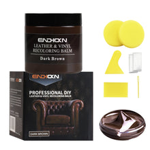 Load image into Gallery viewer, Endhokn Dark brown Leather, Vinyl Recoloring Repair Kit - Car Seats, Sofas and Leather Products Crack, Fade, Wear Color Repair Paste 200ml
