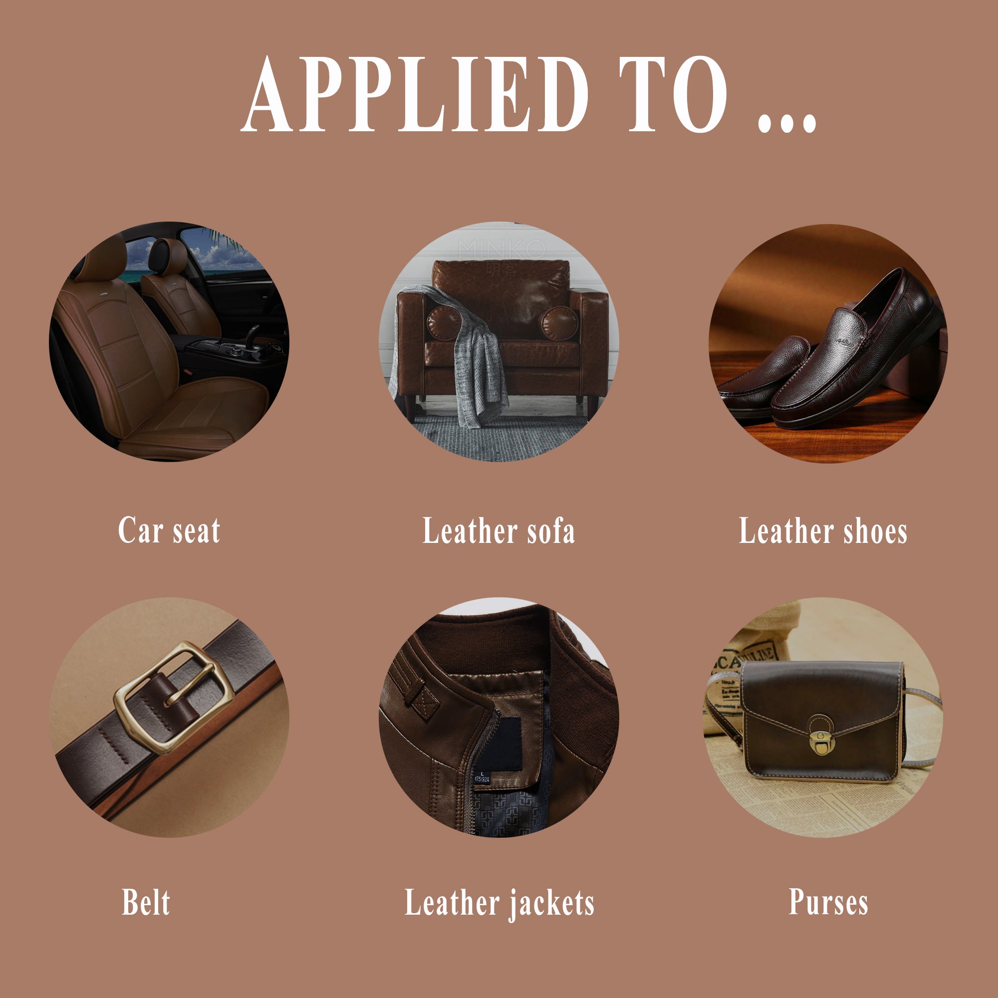 Endhokn Dark brown Leather, Vinyl Recoloring Repair Kit - Car Seats, S