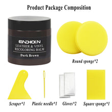 Load image into Gallery viewer, Endhokn Dark brown Leather, Vinyl Recoloring Repair Kit - Car Seats, Sofas and Leather Products Crack, Fade, Wear Color Repair Paste 200ml
