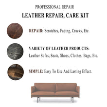 Load image into Gallery viewer, Endhokn Dark brown Leather, Vinyl Recoloring Repair Kit - Car Seats, Sofas and Leather Products Crack, Fade, Wear Color Repair Paste 200ml
